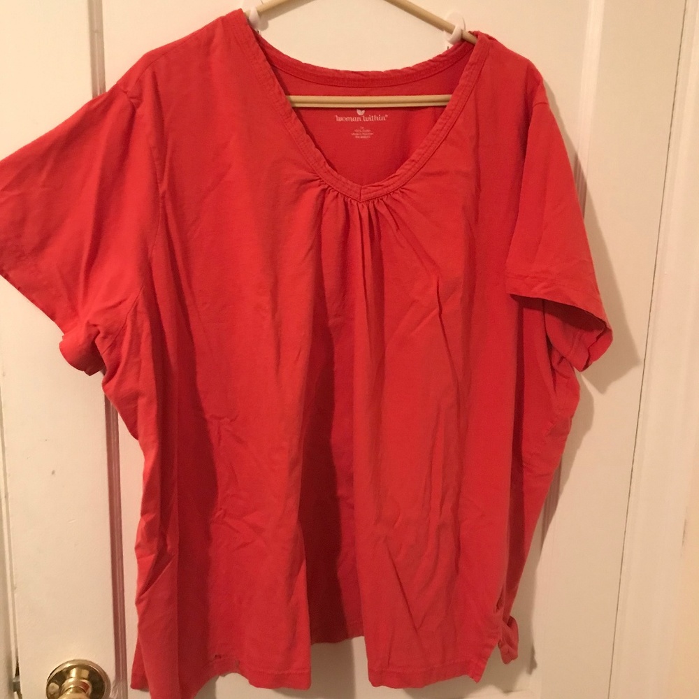 Woman Within Red Top, Size: 3X